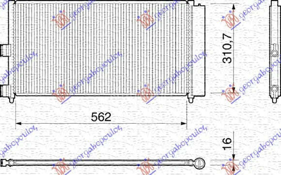 Hladnjak klime za Fiat Doblo od 2001. do 2005. god.