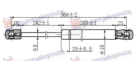 Amortizer gepeka za Peugeot 306 od 1993. do 1997. god.