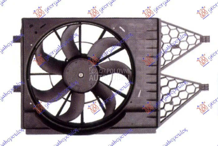 Ventilator hladnjaka za Škoda Fabia od 2010. do 2014. god.