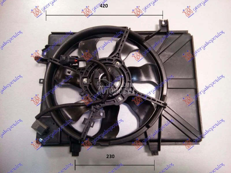 Ventilator hladnjaka za Hyundai Getz od 2002. do 2005. god.
