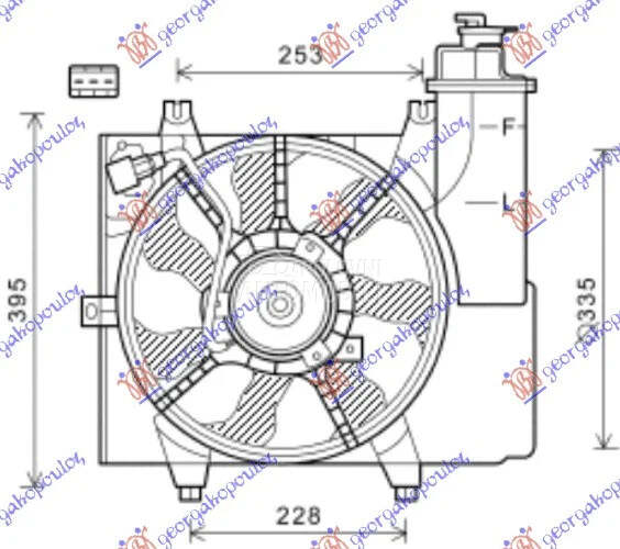 Ventilator hladnjaka za Kia Picanto od 2008. do 2011. god.