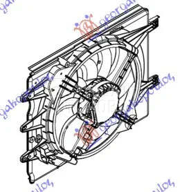 Ventilator hladnjaka za Fiat 500L od 2012. do 2017. god.