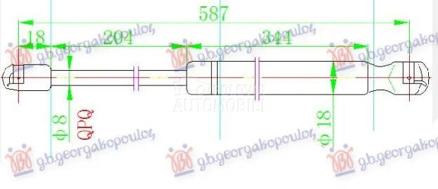 Amortizer gepeka za Opel Astra J od 2010. do 2013. god.