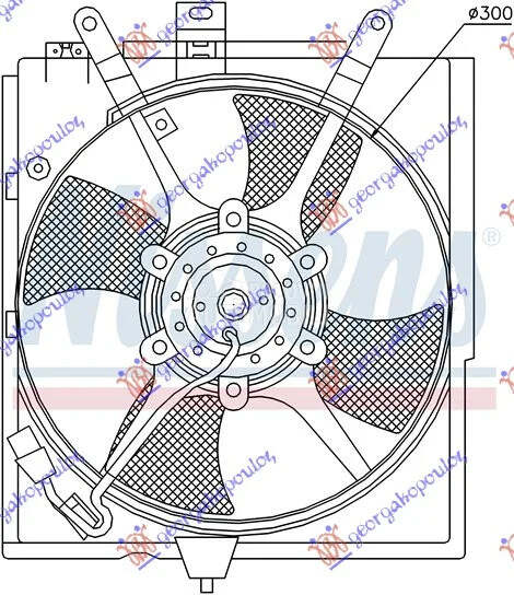 Ventilator hladnjaka za Volvo S40 od 1995. do 2000. god.