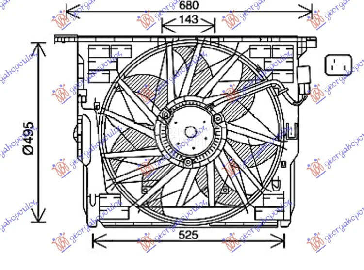 Ventilator hladnjaka za BMW Serija 7 od 2008. do 2012. god.