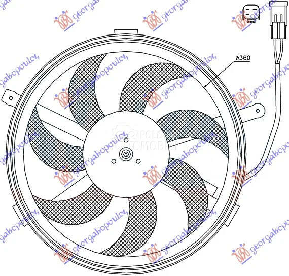 Ventilator hladnjaka za MINI Cooper S od 2006. do 2011. god.