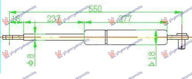 Amortizer gepeka za Fiat Panda od 1986. do 2003. god.