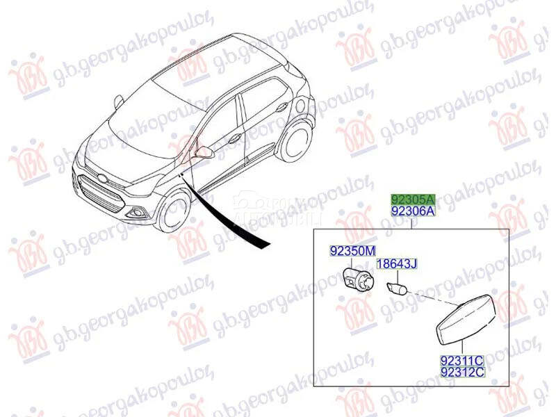 Migavac za Hyundai i10 od 2013. do 2016. god.