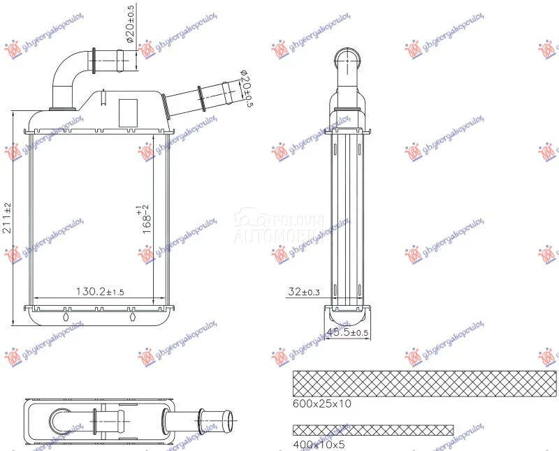 Hladnjak kabine za Volkswagen Sharan od 2010. do 2023. god.