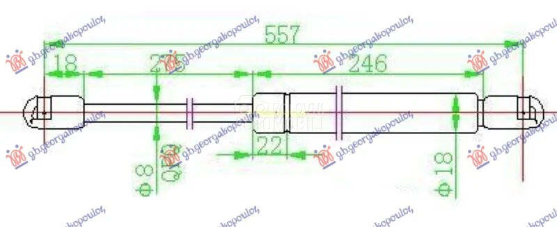 Amortizer gepeka za Citroen C4 od 2004. do 2011. god. - 8731J9