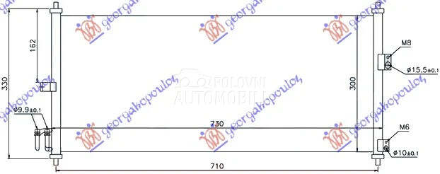 Hladnjak klime za Nissan Almera od 2000. do 2006. god.