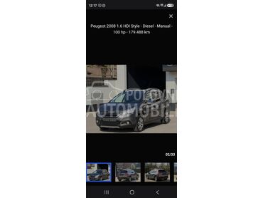 Peugeot 2008 1,6 HDI, 7.000 €, 2016. Limuzina, Dizel | 1560 cm3, 179.500 km, 74kW (101 KS), Manuelni 6 brzina, 4/5 vrata, 5 sedišta, Niš