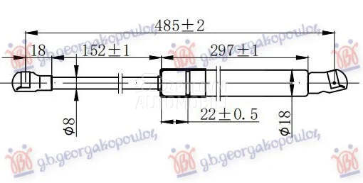 Amortizer gepeka za Seat Ibiza od 2008. do 2012. god.