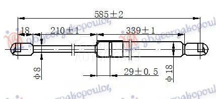 Amortizer haube za Mercedes Benz C Klasa od 2003. do 2007. god.