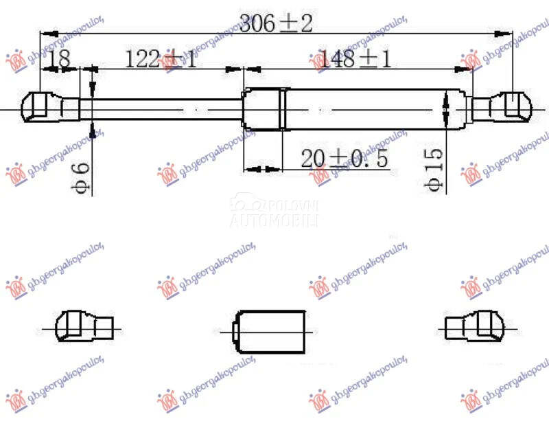 Amortizer gepeka za Opel Vectra B od 1999. do 2002. god.