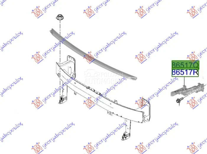 Nosac fara za Hyundai i20 od 2020. do 2024. god.