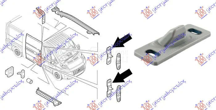Granicnik vrata za Citroen Jumpy od 2014. do 2026. god.