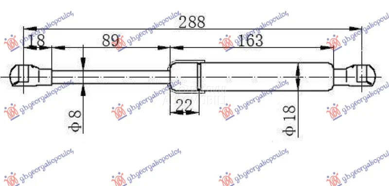 Amortizer gepeka za Fiat 500 od 2015. do 2026. god.