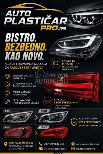 STAKLO FARA I STOP SVETLA za Peugeot 5008 od 2014. do 2026. god.