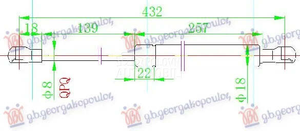 Amortizer gepeka za Renault Megane od 2014. do 2015. god.