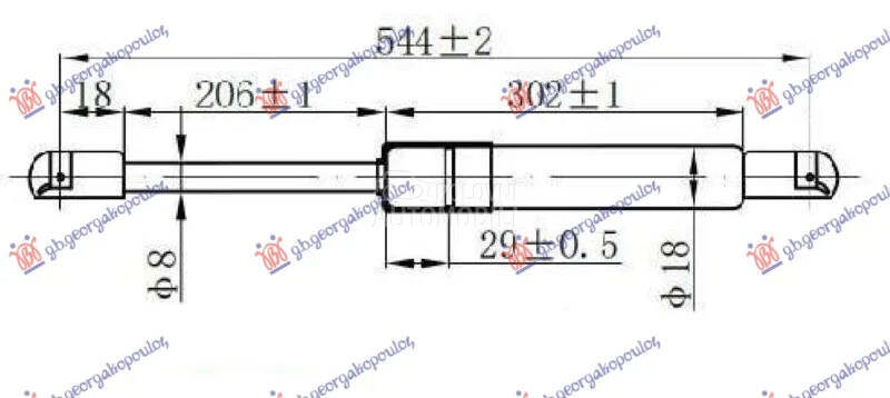 Amortizer gepeka za Opel Corsa B od 1996. do 1998. god.