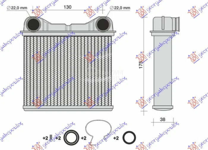 Hladnjak kabine za Mercedes Benz ML 230 od 2005. do 2011. god. - 1648300261