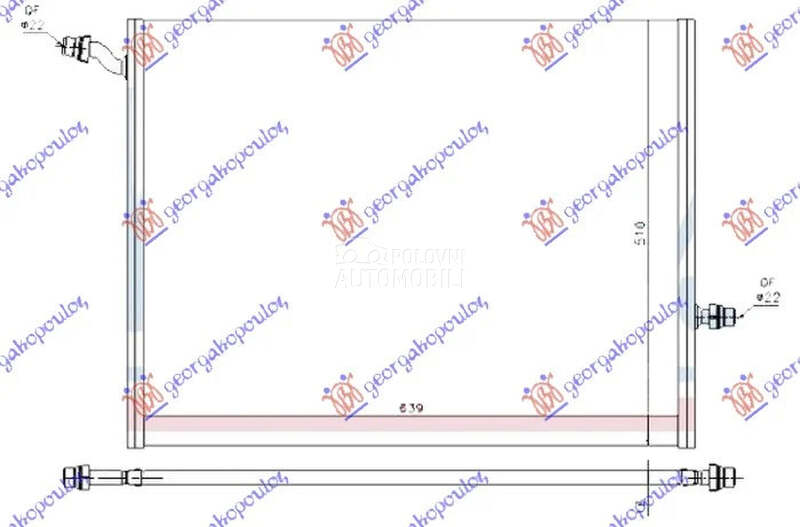 Hladnjak za Mercedes Benz EQV od 2020. do 2026. god. - 0995003600