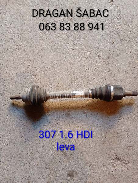 Poluosovina 1.6 hdi za Peugeot 307 od 2001. do 2008. god.
