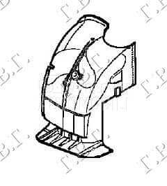POTKRILO (PREDNJI DEO) PLASTIC za Renault Megane od 2000. do 2027. god.