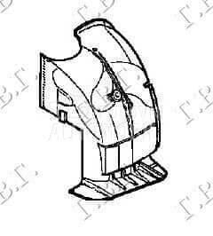 POTKRILO (PREDNJI DEO) PLASTIC za Renault Megane od 2000. do 2027. god.
