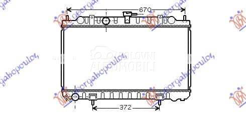 HLADNJAK MOTORA 1.5/1.8 (360x6 za Nissan Almera od 2000. do 2027. god.