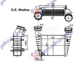 HLADNJAK INTERKULERA 1.9-2.0 T za Volkswagen Passat od 2000. do 2027. god.