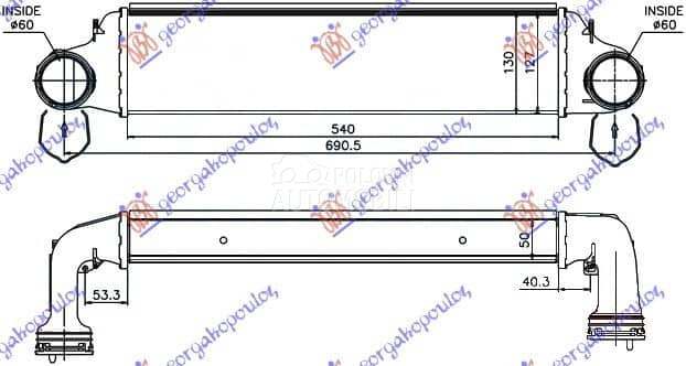 HLADNJAK INTERKULERA 2.0 TD 03 za BMW X3 od 2000. do 2027. god.