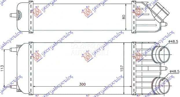 HLADNJAK INTERKULERA 1.6 HDi ( za Citroen C2 od 2000. do 2027. god.