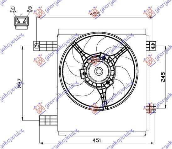 VENTILATOR (BENZIN/DIZEL) - FO za Smart ForTwo od 2000. do 2027. god.