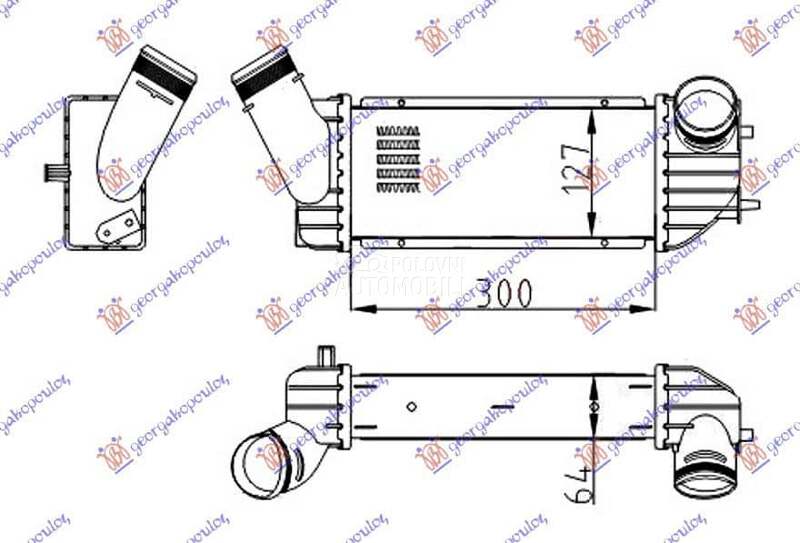HLADNJAK INTERKULERA 2.0 HDi D za Citroen Xsara od 2000. do 2027. god.