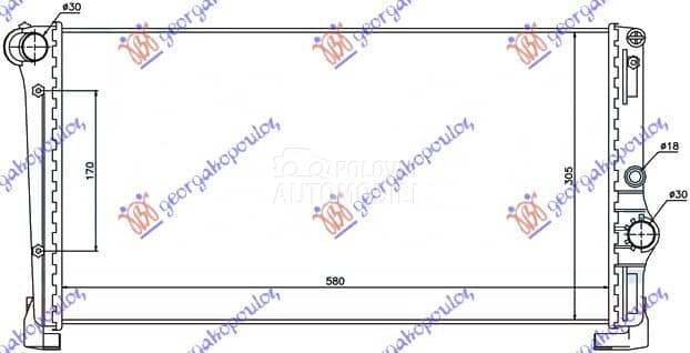 HLADNJAK MOTORA 1.3JTD (58x31x za Fiat Punto od 2000. do 2027. god.