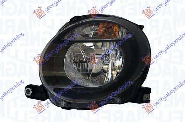 FAR ELEKTRICNI CRNI (MARELLI) za Fiat 500 od 2000. do 2027. god.