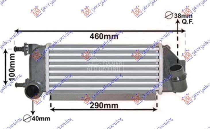 HLADNJAK INTERKULERA 1.3 MJTD za Fiat 500 od 2000. do 2027. god.