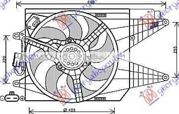 VENTILATOR KOMPLET (ABARTH) - za Fiat 500 od 2000. do 2027. god.