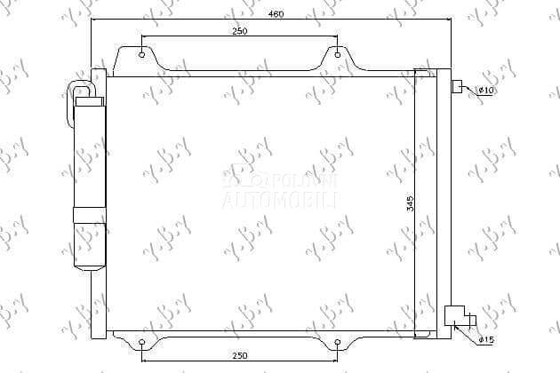 HLADNJAK KLIME (420x325x16) - za Subaru Justy od 2000. do 2027. god.