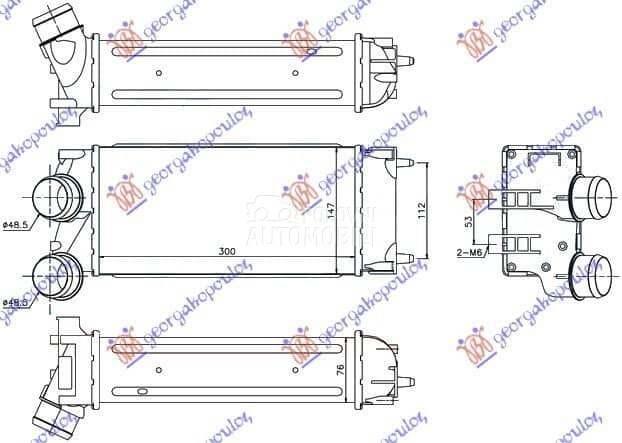 HLADNJAK INTERKULERA 1.6 HDI ( za Citroen C4 od 2000. do 2027. god.
