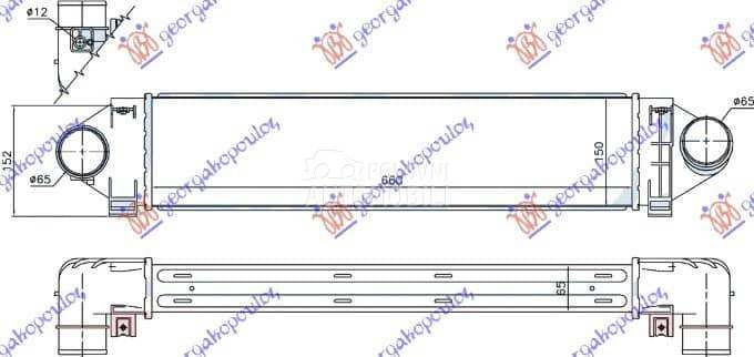 HLADNJAK INTERKULERA 2.5 ST225 za Ford C-Max od 2000. do 2027. god.