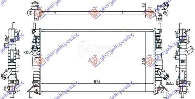HLADNJAK MOTORA 1.6/1.8/2.5 BE za Mazda 2 od 2000. do 2027. god.