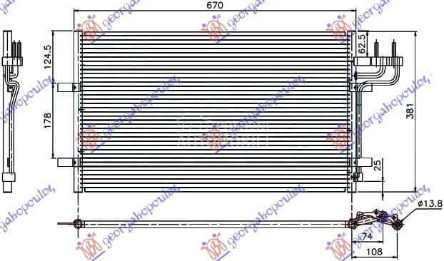 HLADNJAK KLIME BENZIN/DIZEL (6 za Ford Focus od 2000. do 2027. god.