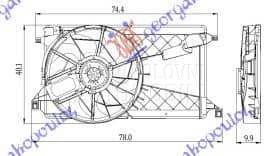 VENTILATOR KOMPLET (1.8/2.0i 1 za Ford C-Max od 2000. do 2027. god.