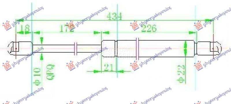 AMORTIZER GEPEK VRATA (H/B) (4   od 2000. do 2027. god.