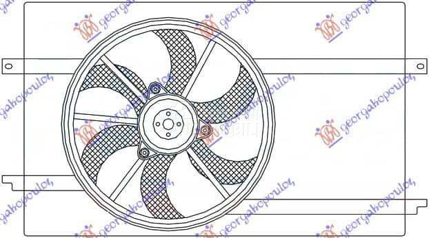 VENTILATOR HLADNJAKA KOMPLET ( za Mitsubishi Colt od 2000. do 2027. god.