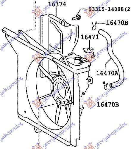 NOSAC VENTILATORA KOMPLET (1.0 za Toyota Yaris od 2000. do 2027. god.
