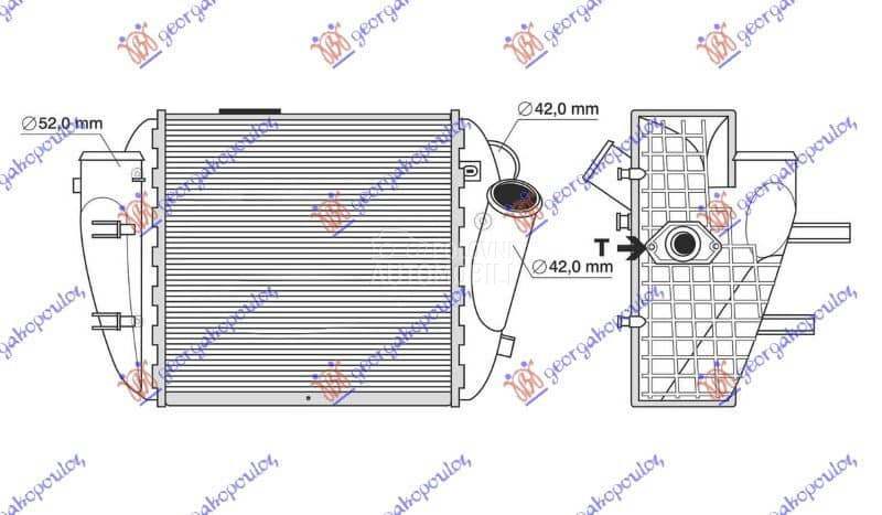 HLADNJAK INTERKULERA 2.5 DIZEL za Audi 200 od 2000. do 2027. god. - 022606250